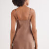 Slip de seda com detalhes em renda Slip de seda com detalhes em renda
