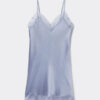 Slip de seda com detalhes em renda Slip de seda com detalhes em renda
