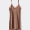 Slip de seda com detalhes em renda Slip de seda com detalhes em renda