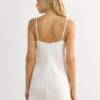 Slip de seda com detalhes em renda Slip de seda com detalhes em renda