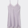 Slip de seda com detalhes em renda Slip de seda com detalhes em renda