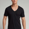 T-shirt com decote em V em algodão extrafino superior T-shirt com decote em V em algodão extrafino superior