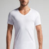 T-shirt com decote em V em algodão extrafino superior T-shirt com decote em V em algodão extrafino superior