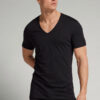 T-shirt com decote em V em algodão extrafino superior T-shirt com decote em V em algodão extrafino superior