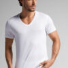 T-shirt com decote em V em algodão extrafino superior T-shirt com decote em V em algodão extrafino superior
