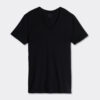 T-shirt com decote em V em algodão extrafino superior T-shirt com decote em V em algodão extrafino superior