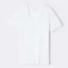 T-shirt com decote em V em algodão extrafino superior T-shirt com decote em V em algodão extrafino superior