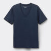 T-shirt com decote em V em algodão mercerizado premium T-shirt com decote em V em algodão mercerizado premium