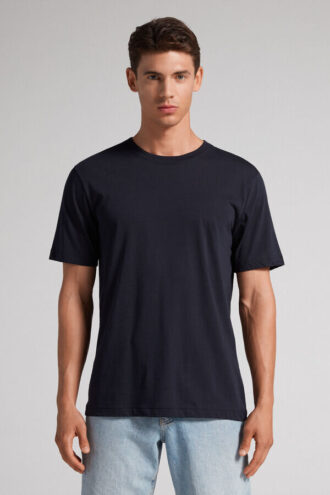 T-shirt de corte regular em algodão extrafino superior