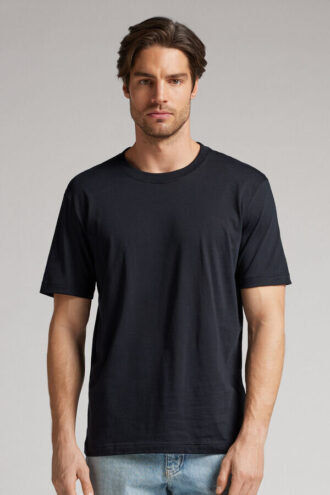 T-shirt de corte regular em algodão extrafino superior