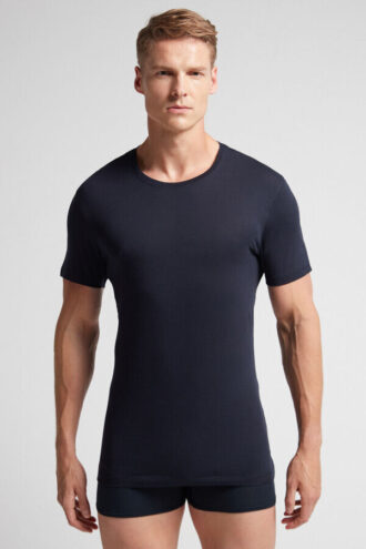 T-shirt em algodão extrafino superior