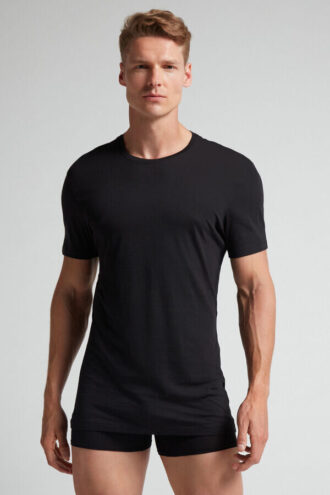 T-shirt em algodão extrafino superior T-shirt em algodão extrafino superior