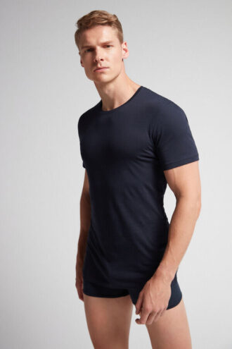 T-shirt em algodão extrafino superior