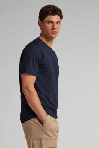 T-shirt em algodão slub