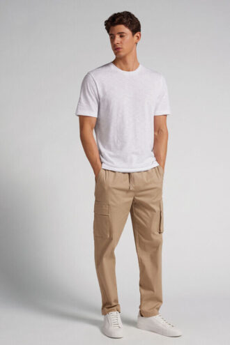 T-shirt em algodão slub