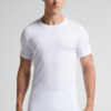 T-shirt em algodão superior elástico