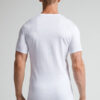 T-shirt em algodão superior elástico