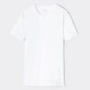 T-shirt em algodão superior elástico