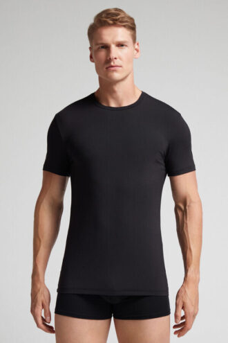 T-shirt em microfibra