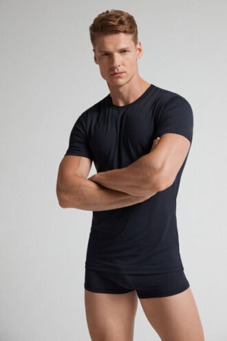 T-shirt em microfibra