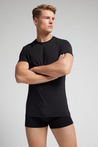T-shirt em microfibra