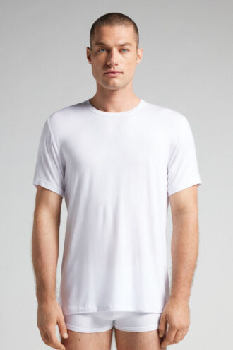 T-shirt em modal e seda