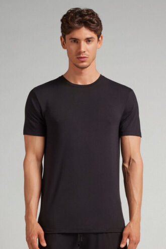 T-shirt em modal e seda