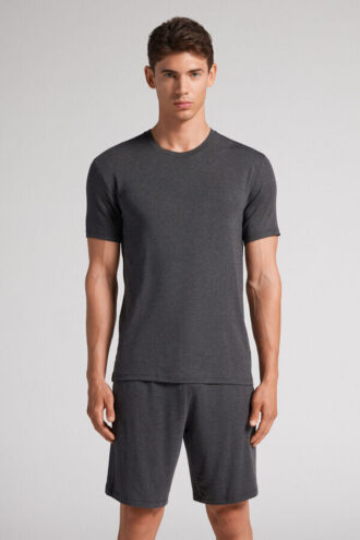 T-shirt em modal e seda