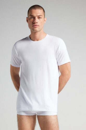 T-shirt em modal e seda