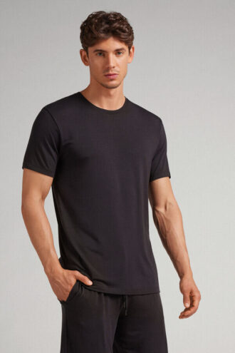 T-shirt em modal e seda