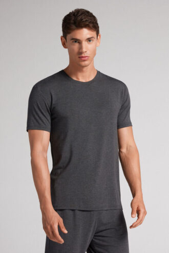 T-shirt em modal e seda
