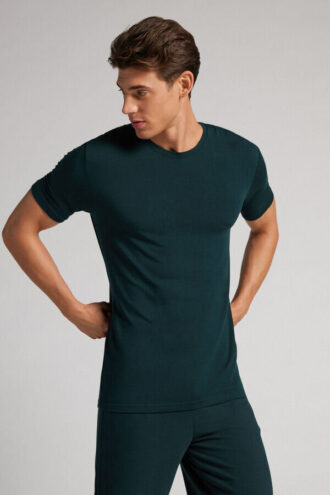 T-shirt em modal e seda