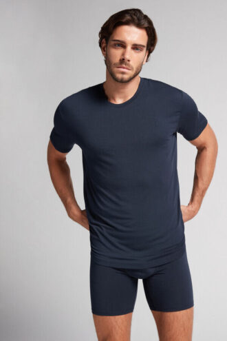 T-shirt em modal e seda