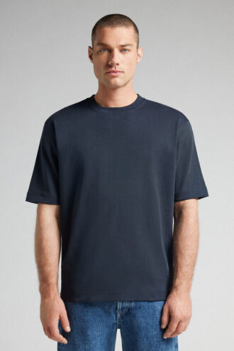 T-shirt oversized em algodão interlock