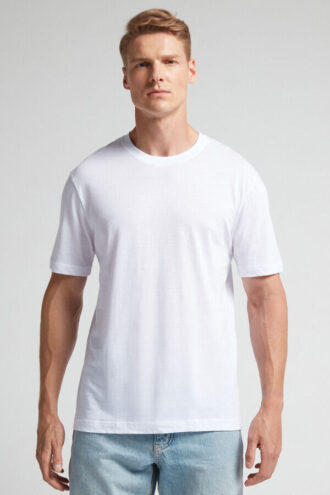 T-shirt regular fit em algodão extrafino superior