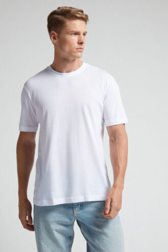 T-shirt regular fit em algodão extrafino superior