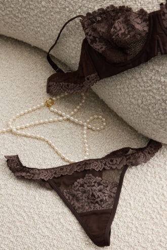 Tanga de tule com flores Pretty Flowers Tanga de tule com flores Pretty Flowers