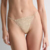 Thong de seda e renda Silky Flowers Thong de seda e renda Silky Flowers