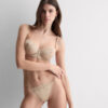 Thong de seda e renda Silky Flowers Thong de seda e renda Silky Flowers