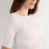 Top com decote barco em bambu fresco Top com decote barco em bambu fresco