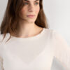 Top com decote barco em bambu fresco Top com decote barco em bambu fresco