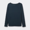 Top de manga comprida com gola barco em micromodal Top de manga comprida com gola barco em micromodal