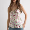 Top de seda com estampado Pretty Flowers Top de seda com estampado Pretty Flowers